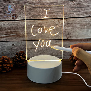 LED Night Light Note Board